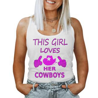 This Girl Loves Her Cowboys From Texas Women Tank Top - Monsterry