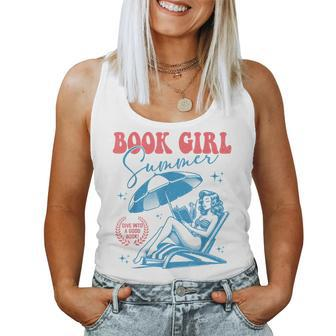 Girl Reading Book Summer Beach Vacation For Book Lover Women Tank Top - Monsterry DE