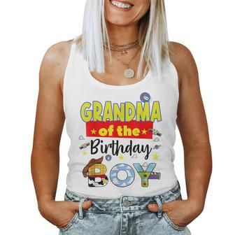 Grandma Of The Birthday Boy Toy Familly Matching Story Women Tank Top - Monsterry AU