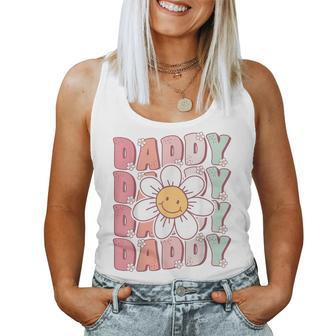Groovy Daddy Matching Family Birthday Party Daisy Flower Women Tank Top - Seseable