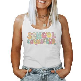 Groovy School Counselor Back To School Teacher Counseling Women Tank Top - Monsterry AU