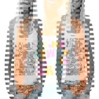 Groovy In My Two Year Old Era Girl 2Nd Birthday 2 Yrs Old Women Tank Top - Thegiftio