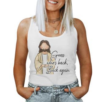Guess Whos Back Easter Day Jesus Christian Faith Women Women Tank Top | Mazezy CA