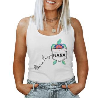 Happiness Is Being A Nana Sea Turtle Ocean Animal Women Tank Top - Monsterry