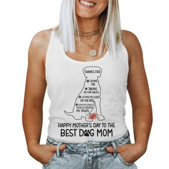 Happy Mother's Day To The Best Dog Mom Dog Lover Women Tank Top - Seseable