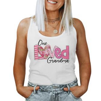 Heart One Loved Grandma Family Valentine's Day Womens Women Tank Top - Monsterry AU