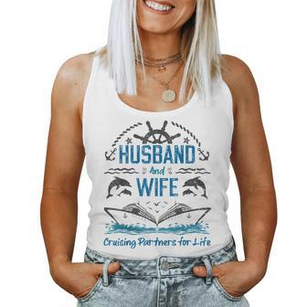 Husband And Wife Cruising Partners For Life For Couples Women Tank Top - Thegiftio UK