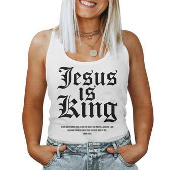 Jesus Is King Christian Faith Women Women Tank Top | Mazezy