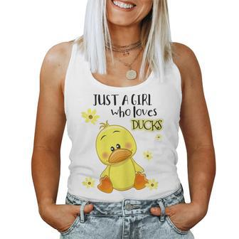 Just A Girl Who Loves Ducks Women Tank Top - Monsterry
