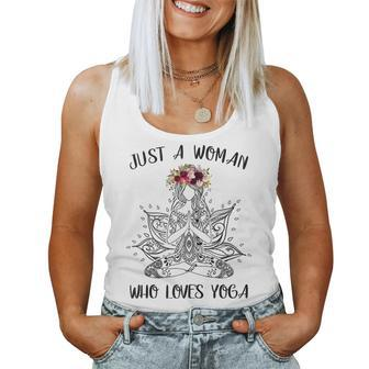 Just A Who Love Yoga Vintage For Womens Women Tank Top - Monsterry AU