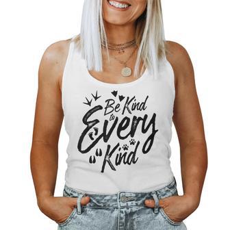 Be Kind To Every Kind Vegetarian And Animals Lover Idea Women Tank Top - Monsterry DE