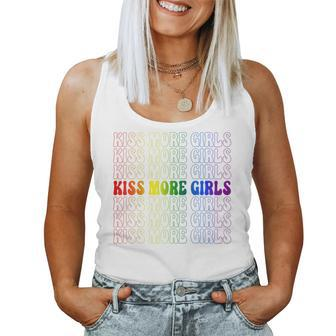 Kiss More Girls Gay Lesbian Pride Lgbt Lovers Feminist Women Tank Top - Monsterry UK