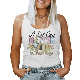 A Lot Can Happen In 3 Days Reto Vintage Christian Easter Day Women Tank Top - Thegiftio UK