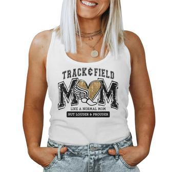 Loud Proud Track Mom Runner Track And Field Mama Women Tank Top - Seseable