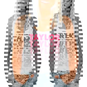 I Love Taylor Girl Prénom Vintage Taylor Women Tank Top - Cadeauxyz