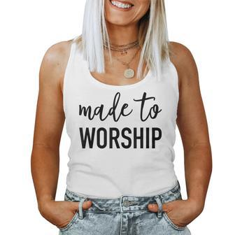 Made To Worship Popular Christian Life Faith Quote Women Tank Top - Monsterry DE