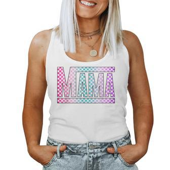 Mama Checkered Mother's Day For Mom Mother Women Tank Top | Mazezy