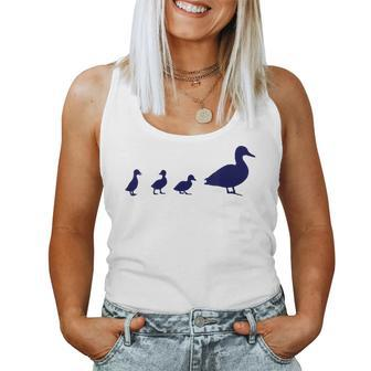 Mama Duck 3 Ducklings Animal Family B Women Tank Top - Monsterry CA