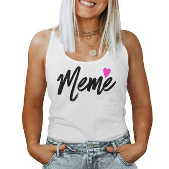 Meme With Pink Heart Grandmother Women Tank Top - Monsterry AU