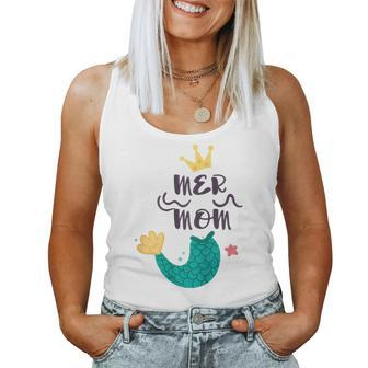 Mermom Mom Mum Costume Mermaid Mama Women Tank Top - Monsterry