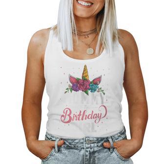 Mommy Of The Birthday Girl Unicorn Girls Family Matching Women Tank Top - Monsterry