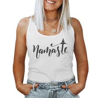 Namaste Yoga And Meditation Slogan With Yogi Teacher Graphic Women Tank Top - Thegiftio UK