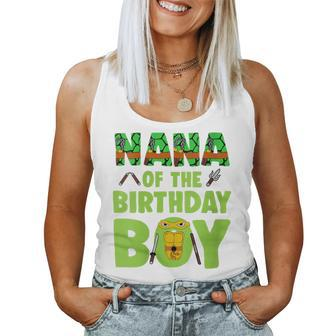 Nana Of The Birthday Boy Turtle Family Matching Women Tank Top - Monsterry
