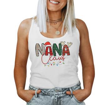 Nana Claus Ugly Christmas Sweater Merry Xmas Outfitt Women Tank Top - Seseable
