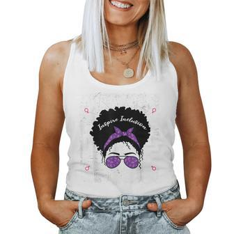 National Women's History Month 2024 History Month Messy Bun Women Tank Top - Seseable