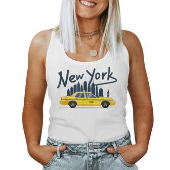 Nyc New York Yellow Cab Taxi Souvenir Women Women Tank Top - Thegiftio UK