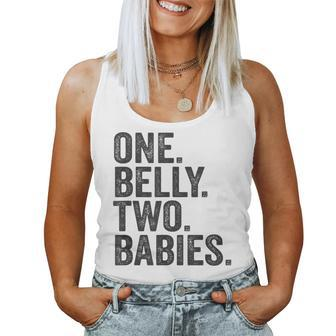 One Belly Two Babies Mom Of Twins Quote Saying Meme Women Tank Top - Monsterry AU