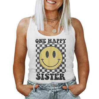 One Happy Dude Sister Happy Face 1St Birthday Party Family Women Tank Top | Mazezy