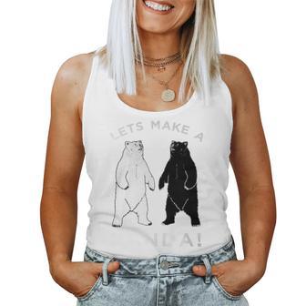 Lets Make A Panda Bear Graphic Women Tank Top - Monsterry