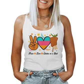 Peace Love And Chicken On A Stick Fiesta San Antonio Women Tank Top | Mazezy