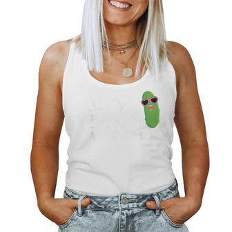 Peace Love Pickle Dancing Cucumber Pickle Squad Women Tank Top - Monsterry DE