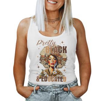 Pretty And Educated Black Teacher Black History Month Women Tank Top - Seseable