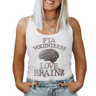 Pta Volunrs Love Brains This Is My Scary Mom Dad Costume Women Tank Top - Monsterry