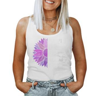 Purple Up Military Child Sunflower Military Brats Month Women Tank Top - Monsterry