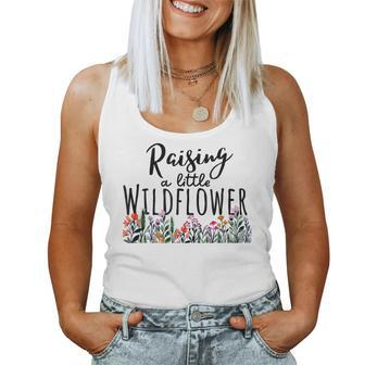 Raising A Little Wildflower Cute Saying Women Tank Top - Thegiftio UK