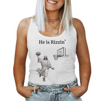 He Is Rizzen Jesus Easter Christian Basketball Women Tank Top - Monsterry CA