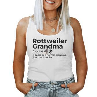 Rottweiler Grandma Definition Rottweiler Owner Dog Women Tank Top | Mazezy