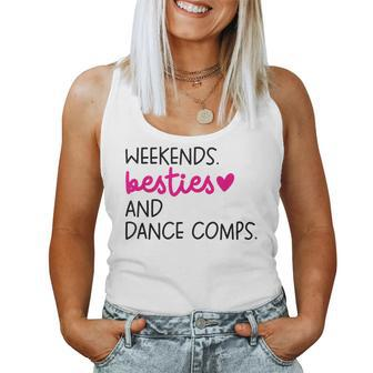Weekends Besties Dance Comps Cheer Dance Mom Daughter Girls Women Tank Top - Monsterry UK