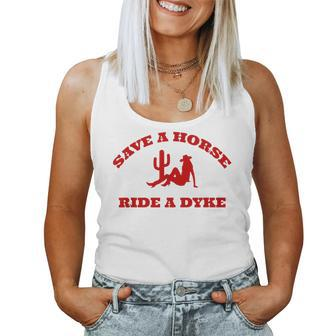 Save A Horse Ride A Dyke Women Tank Top | Mazezy