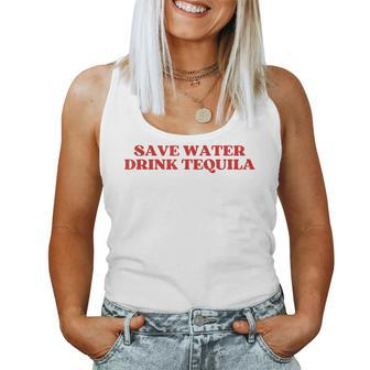 Save Water Drink Tequila Y2k Aesthetic Women Tank Top - Monsterry UK