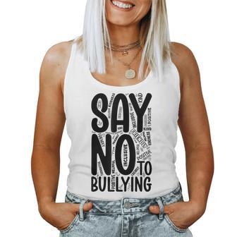 Say No To Bullying Anti Bully Teacher Kindness Unity Day Women Tank Top - Seseable