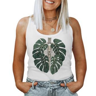 Skeleton Plant Body Nature Botanical Gardening Plant Lovers Women Tank Top - Seseable