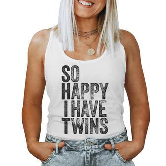 So Happy I Have Twins Fathers Women Tank Top - Monsterry DE