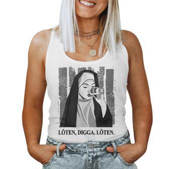 Soldering Digga Soldering Techno Nun Beer Lovers Drinking Tank Top Frauen - Seseable