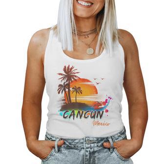 Summer Vacation Cancun Mexico Beach Kid Women Tank Top - Monsterry