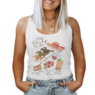 Talk Derby To Me-Mint Juleps-Derby Horse Racing Run For Rose Women Tank Top | Mazezy AU